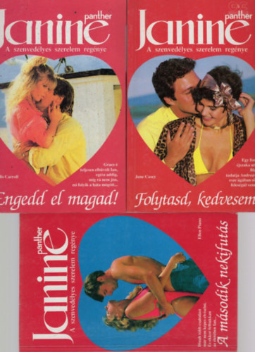 June Casey, Phyllis Carroll, Ellen Piano - Janine romantikus könyv ( 3 db együtt ) 1. A második nekifutás, 2. Engedd el magad ! 3. Folytasd, kedvesem !
