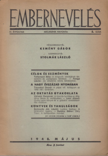 Kemny Gbor - Embernevels IV. vfolyam 5. szm