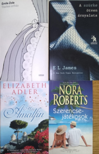 Elisabeth Adler, E L James, Nora Roberts, Emil Zola - Romantikus knyvcsomag