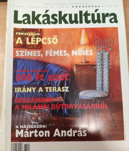 Lakskultra XXXIII. vfolyam 1998. augusztus/8. szm