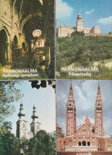 K�rber �gnes, K�b�l Vera (szerk.) - 4 db T�jak, Korok, M�zeumok Kisk�nyvt�ra: M�riap�cs Kegytemplom 103 + Szeged Fogadalmi templom 217 + Pannonhalma Ap�ts�gi templom 14 + Pannonhalma F�ap�ts�g 13