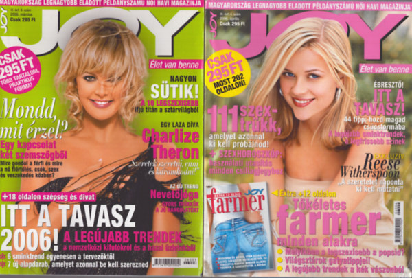 Anry Sos va (fszerk.) - 2 db Joy magazin: IX. vfolyam 2006/3., 4. szmok