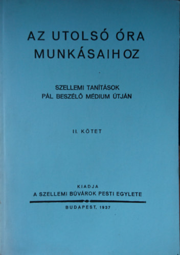 Az utols ra munksaihoz II.