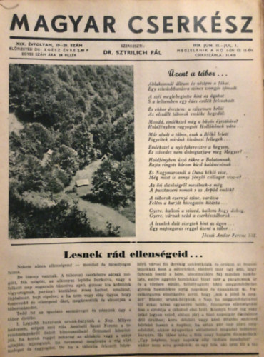 Magyar cserkész XIX. évfolyam 1937.09.15.-1938.07.01.