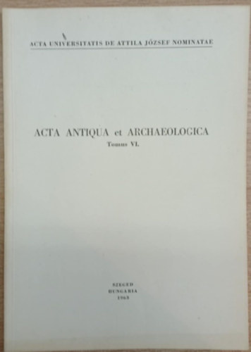S. Szádeczky-Kardoss, Gy. Gazdapusztai - Kurucz Ferenc luxorius költeményei latinul és magyarul (Acta antiqua et archaeologica Tomus VI.)