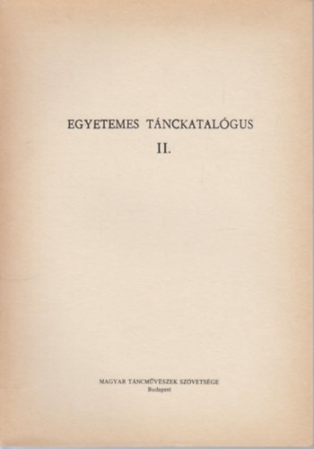 Egyetemes tnckatalgus II.