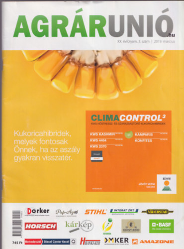 Szirmai S. Péter - 3 db Agrármagazin : Agrárunió 2019. március + Agrárágazat 2018 június + Agrármagazin 2018/5