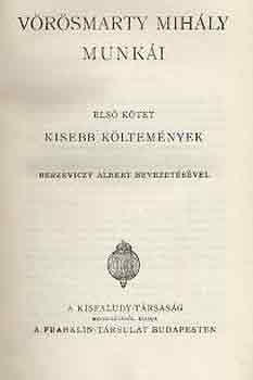 V�r�smarty Mih�ly - V�r�smarty Mih�ly munk�i I-IV.