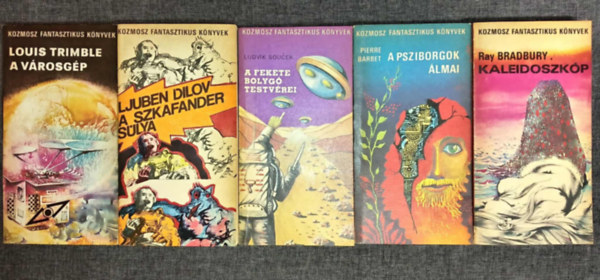 Louis Trimble, Ljuben Dilov, Ludvk Soucek, Pierre Barbet, Ray Bradbury - (5db) Kozmosz Fantasztikus Knyvek knyvcsomag: A vrosgp / A szakafander slya / A fekete bolyg testvrei / A psziborgok lmai / Kaleidoszkp