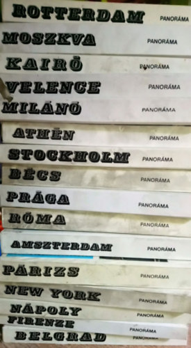 13 darab Panorma ktet (Belgrd,Npoly, New York, Prizs, Amszterdam, Prga, Bcs, Stockholm, Athn,Velence, Kair, Moszkva, Rotterdam)