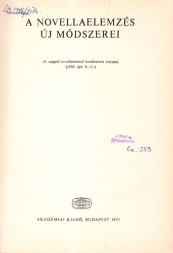 Hankiss E.-Szabolcsi M. - A novellaelemz�s �j m�dszerei