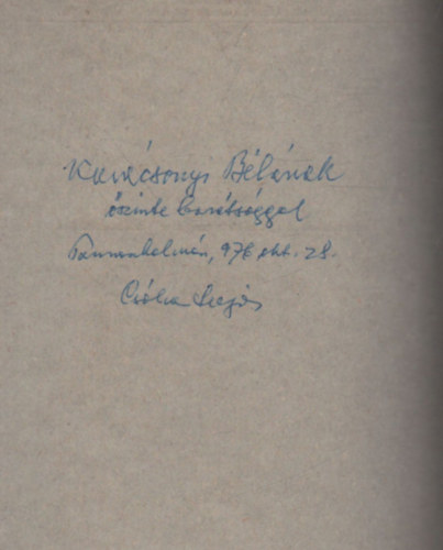 Cs�ka J. Lajos - �szrev�telek a "P. dictus magister " �rtelmez�s�hez - K�l�nlenyomat - Dedik�lt