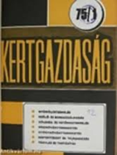 Mezgazdasgi s lelmezsgyi minisztrium - Kertgazdasg