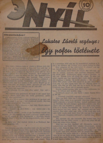 Dr. Sznt Andor (szerk.) - Nyl I. vfolyam 16. szm
