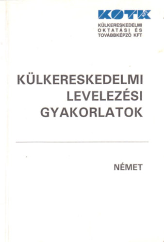 Zachneski Jzsefn - Klkereskedelmi levelezsi gyakorlatok - Nmet