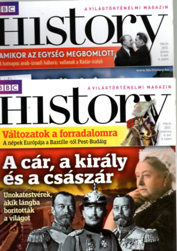 BBC History (5szm egytt) 2012/3,6,7, 2013/3,5. szmok
