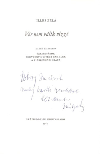 Ills Bla - Vr nem vlik vzz