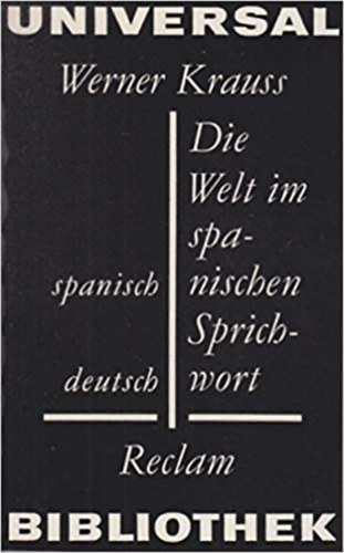 Werner Krauss - Die Welt im spanischen Sprichwort