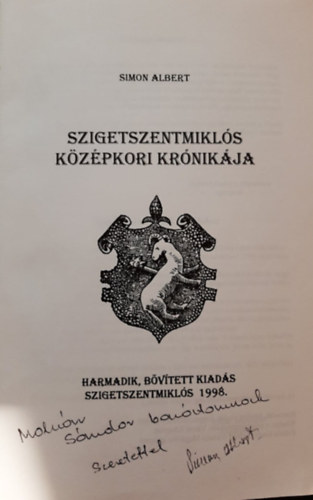 Simon Albert - Szigetszentmiklós középkori krónikája