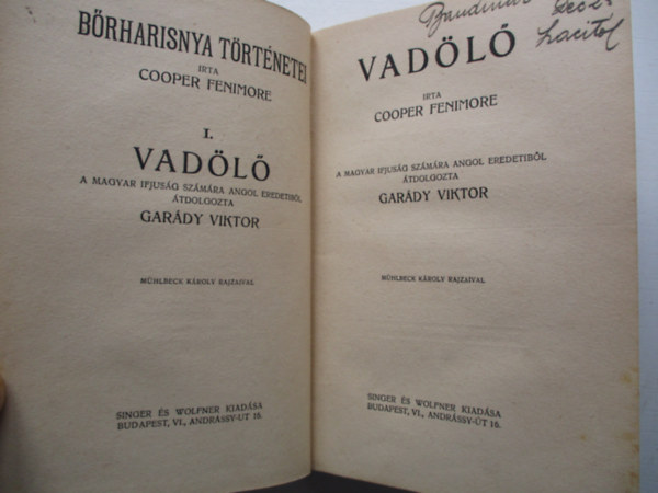 James F. Cooper - Vad�l�