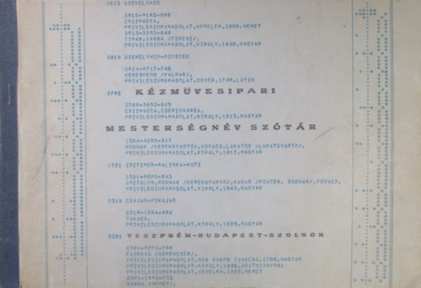 Nagy Lajos - Kzmvesipari mestersgnv sztr. Magyar-latin-nmet, latin-magyar-nmet, nmet-magyar-latin nyelven