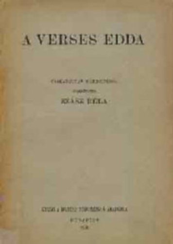 Szász Béla (ford.) - A verses Edda