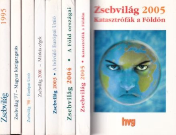 Simon kos (szerk.), Vass Pter (szerk.) - 7 db Zsebvilg knyv: 1995, 1997, 1998, 2001, 2003, 2004, 2005