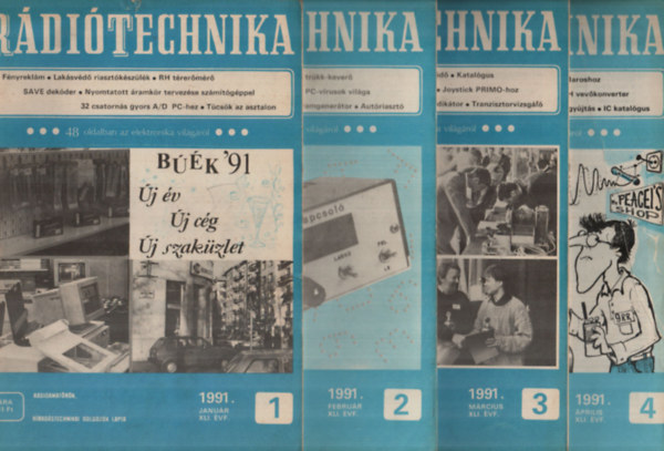 B�kei Ferenc - R�di�Technika 1991. teljes �vfolyam - 1-12. sz�monk�nt.