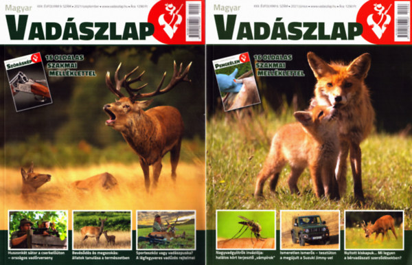 Wallendums Péter (főszerk.) - Magyar Vadászlap 2021. és 2022. szórványszámok (11 db)