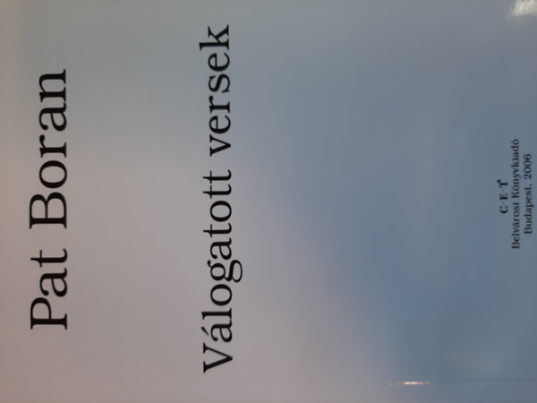 Pat Boran - Válogatott versek