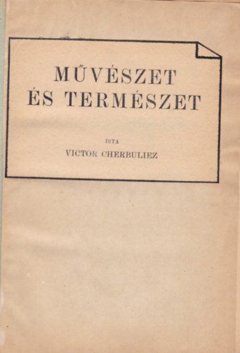 Cherbuliez Viktor - Mvszet s termszet