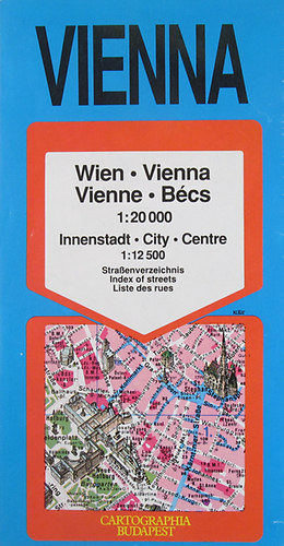 Vienna térkép (1:20 000)- Belváros (1:12 500)