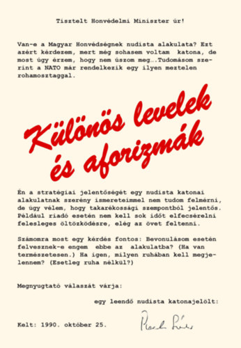 Posch Sndor - Klns levelek s aforizmk