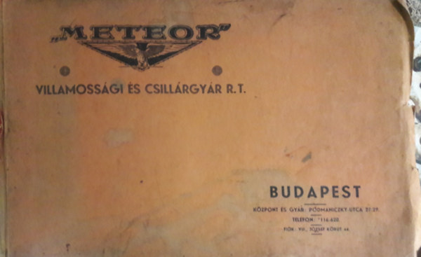 Meteor - Villamossgi s Csillrgyr Rt.  - rlista- termklersok