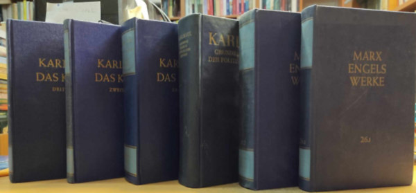 Karl Marx, Engels - 6 k�tet Marx-Engels: Das Kapital I-III; Grundrisse der Kritik der politischen �konomie; Werke Band 26 1-2.