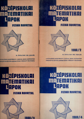 Fried Ervinn (szerk.) - Kzpiskolai matematikai lapok fizika rovattal (1988. 1-10. szm teljes vfolyam.)
