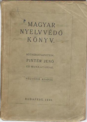 Pintr Jen - Magyar nyelvvd knyv