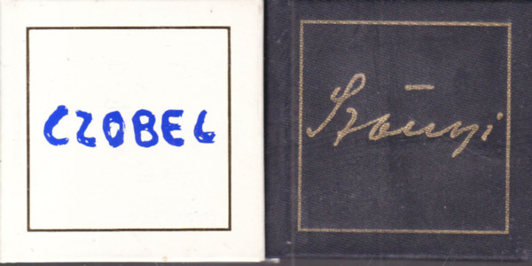 M. V�rhelyi Vanda (szerk.) - 2 db. minik�nyv (Cz�bel B�la (sz�mozott) + Sz�nyi Istv�n)