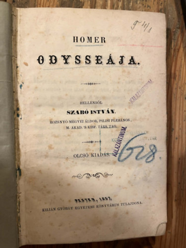 Hellenb�l ford�totta :Szab� Istv�n - Homer Odysse�ja