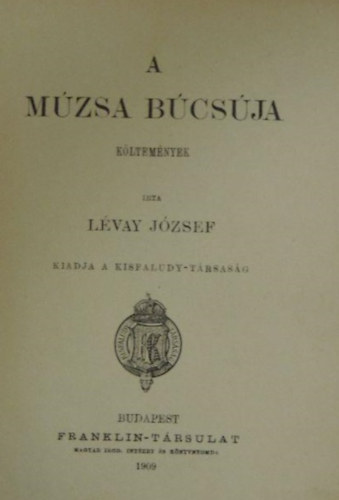L�vay J�zsef - A m�zsa b�cs�ja