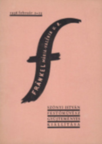 Sznyi Istvn festmvsz gyjtemnyes killtsa 1936 februr 2-25