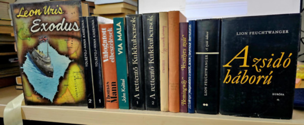 Leon Uris, Lev Tolsztoj, Thomas Mann, John Knittel, John Steinbeck, Charles Dickens, J. D. Salinger, Ernest Hemingway, Lion Feuchtwagner - 10db világirodalmi mű, KÖNYVMENTŐ AJÁNLAT: Exodus+ Anna Karenina I-II+ Mann elbeszélések+ Via mala+ A rettentő Kukkubeusok I-II+ Egy marék arany+ Nehéz idők+ Veszélyes nyár+ A zsidó háború I-II+ Magasabbra a tetőt ácsok - Seymour: B