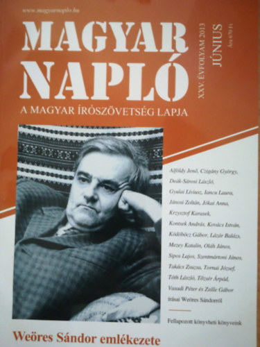 Magyar napl XXV. vfolyam 2013 jnius