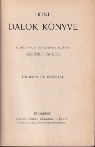 Heinrich Heine - Dalok könyve