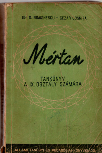 GH. D. Simionescu, Cezar Cosnita - Mrtan - tanknyv a IX. osztly szmra