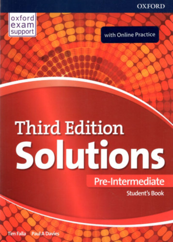 Paul A. Davies - Tim Falla, R�zm�ves Zolt�n - Third Edition Solutions Pre-Intermediate Munkaf�zet + Student's Book ( Oxford )