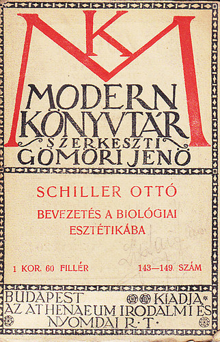 Schiller Ott - Bevezets a biolgiai eszttikba (Modern Knyvtr)