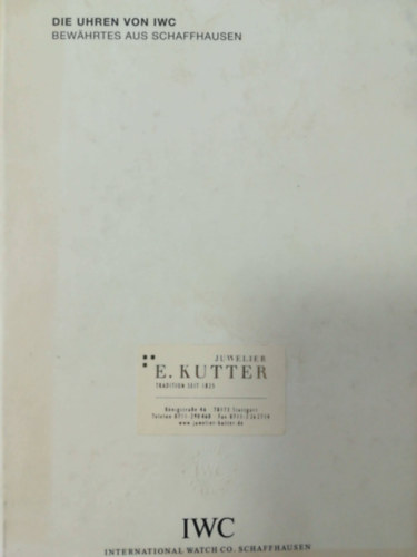 Die uhren von IWC bewhrtes aus schaffhausen