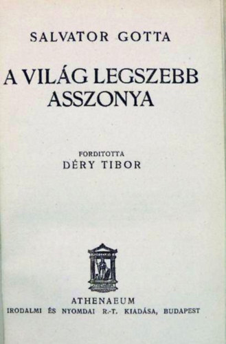 Salvator Gotta - A vil�g legszebb asszonya