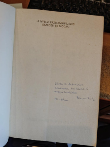 Pter Mihly - A nyelvi rzelemkifejezs eszkzei s mdjai